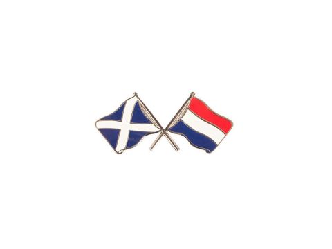 Scotland Saltire & Holland Flag Friendship Badge