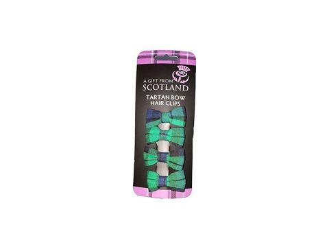 Blackwatch Tartan Bow Hair Clips