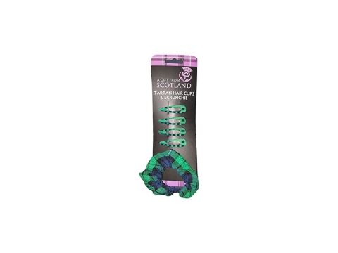 Blackwatch Tartan Hair Clips & Scrunchie
