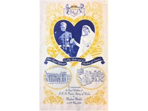 Prince Harry and Meghan Markle Wedding Day Tea Towel