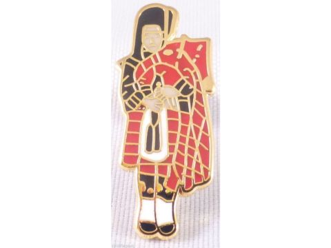 Scottish Piper Pin Badge