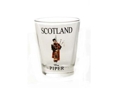 Traditional Scottish Piper Shot Glass