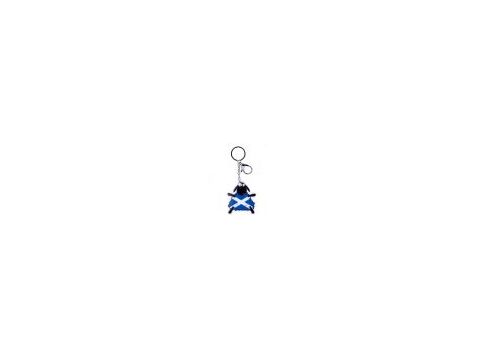 Scottish Saltire Dancing Sheep Acrylic Keyring