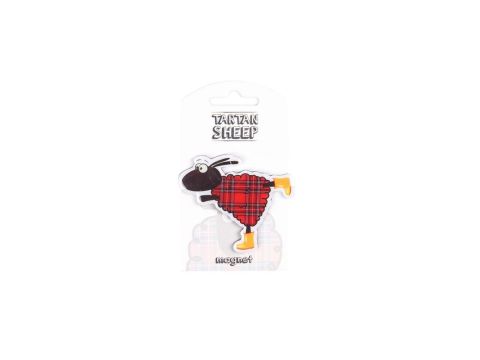 Scottish Tartan Sheep Rubber Magnet - Souvenir Made in Scotland