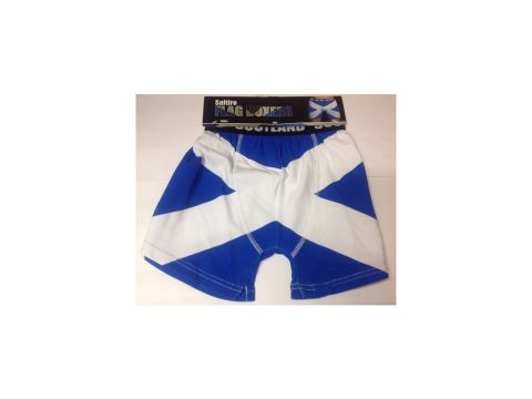 Saltire Boxer Shorts Scottish Gift (Size Large )