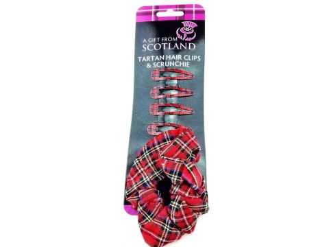 Scottish Gift's - Tartan hair Clips And Scrunchie - Uk Gift's 