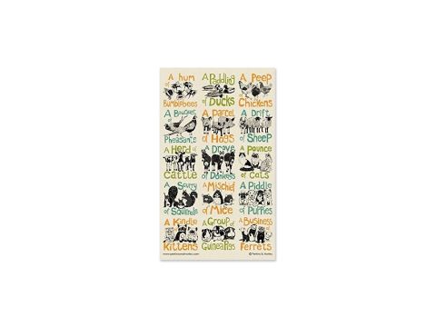 Collective Noun tea towel by Perkins and Morley