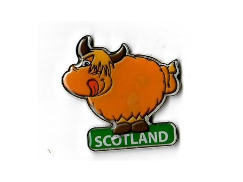 Scottish Highland Coo Metal Magnet