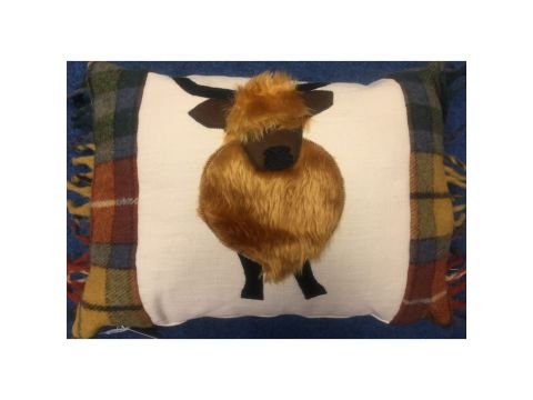 Wool Highland Coo Cushion