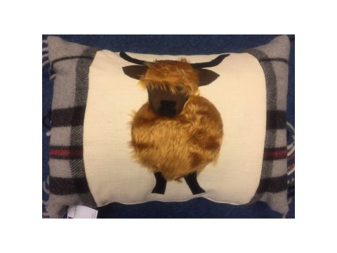 Wool Highland Coo Cushion
