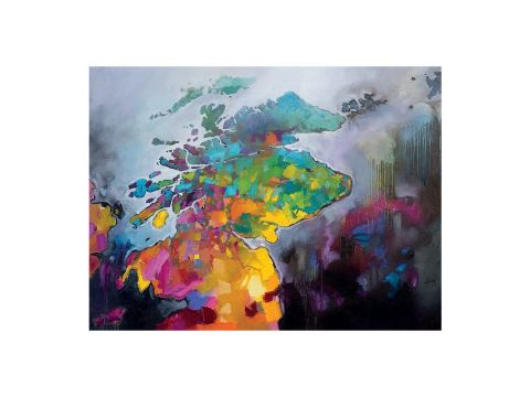 Scott Naismith Scotland Map Canvas Print 60 x 80cm
