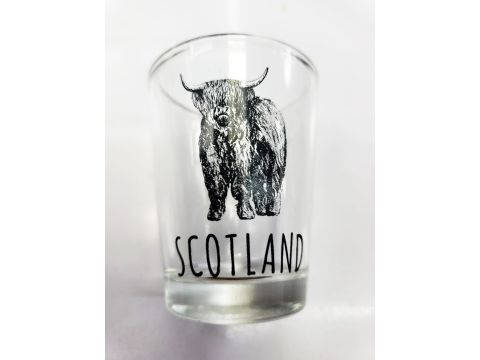 Scottish Highland Cow Shot Glass Scotland