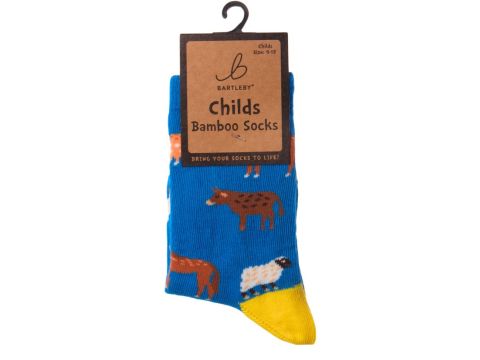 Childs Funky Bamboo Socks - Farmyard Friends