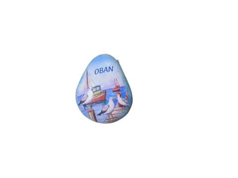 Oban Seagull Pebble Magnet