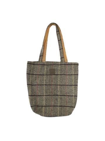 Tweed Shopping Bag (Camel colour)