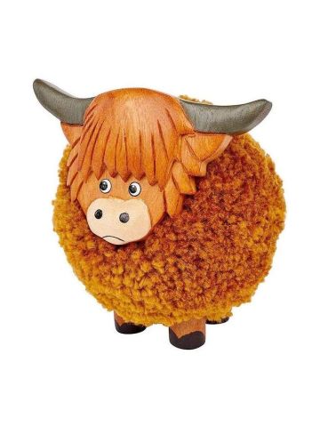 Small Highland Cow Pom Pom Ornament