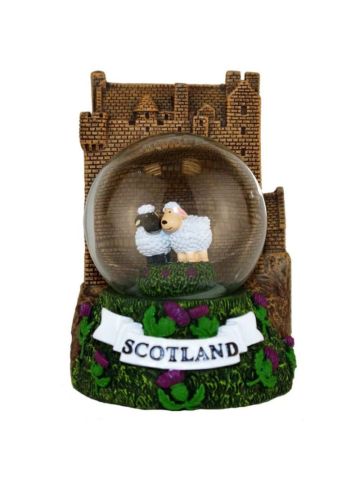 PREMIUM RESIN SCOTTISHCASTLE WATERBALL WITH SHEEP