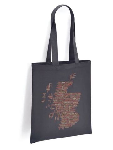 Scotland Map Organic Cotton Shopper Bag