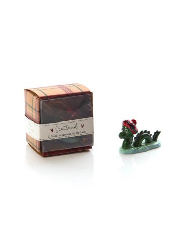 NESSIE RESIN KEEPSAKE ORNAMENT WITH TARTAN GIFT BOX 