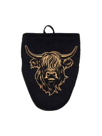 Heilan Coo Oven Mitt - Black & Gold