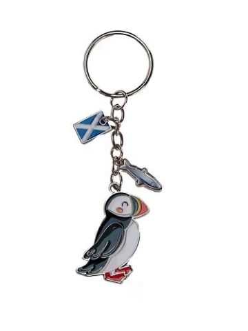 Puffin Charm Keyring