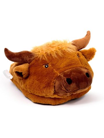 Highland Coo Giant Single Slipper Foot Warmer - House Slipper Sliders