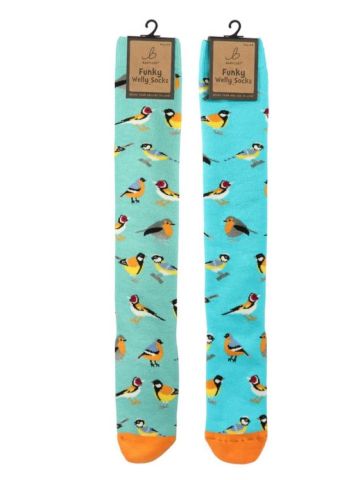 Funky Welly Socks - Garden Birds (1 SUPPLIED)