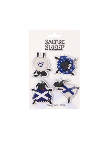4 Pack of Scottish Saltire Sheep Magnets