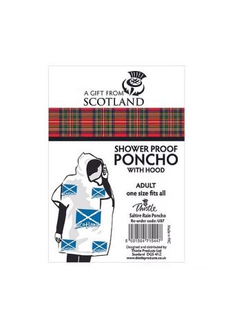 Saltire Weatherproof Poncho With Hood