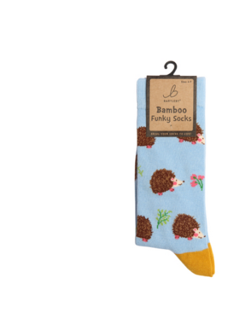 Ladies Funky Bamboo Socks - Woodland Hedgehogs