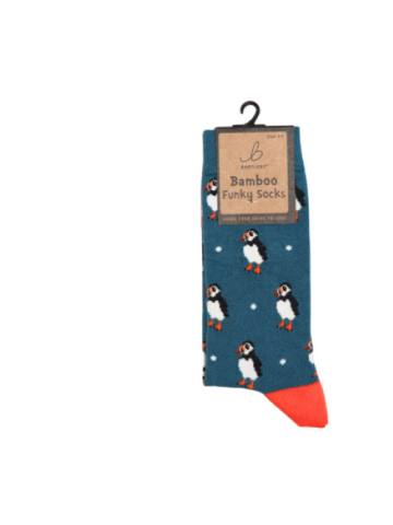Ladies Funky Bamboo Socks - Puffy Puffin