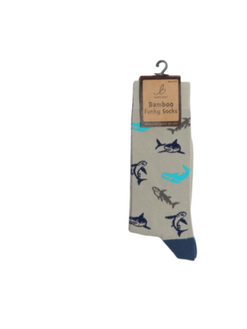 Mens Funky Bamboo Socks - Shark