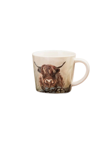 DOUGAL HIGHLAND COW MUG STONEWARE