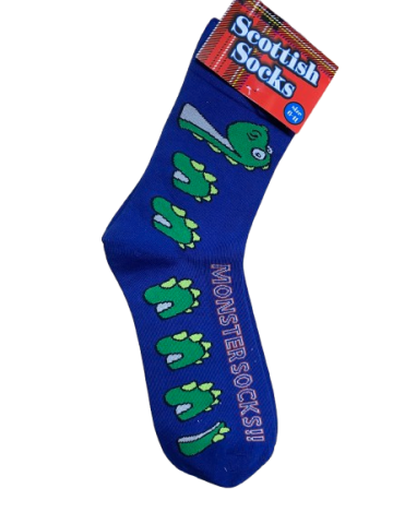Nessie Loch Ness Monster Socks (Adult Size 6-11)