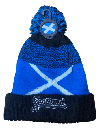 Scotland Script Saltire Beanie