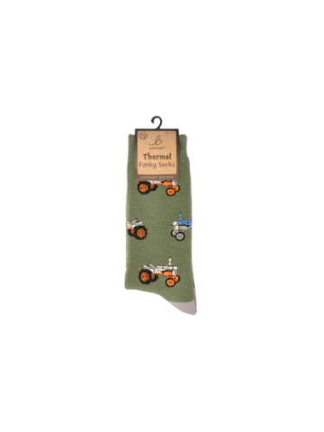 Funky Thermal Socks - Retro Tractor 