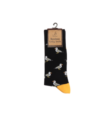 Mens Funky Bamboo Socks - Seagull