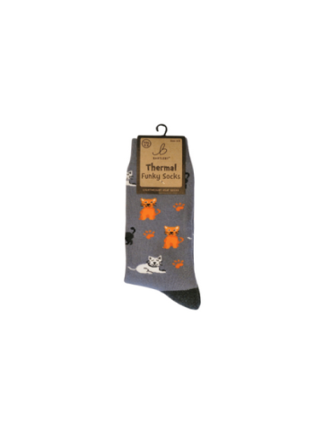 Funky Thermal Socks - Crazy Cats