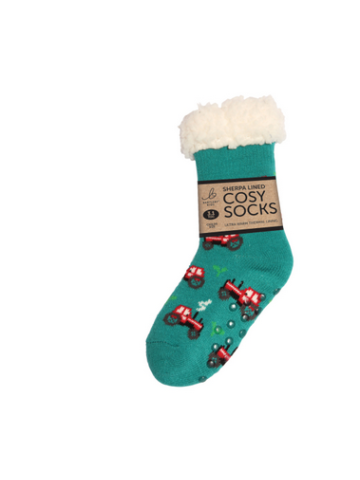 Childs Sherpa Socks - Tractor