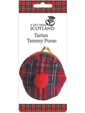 Scottish Royal Stewart Tartan Tammy Hat Coin Purse - Souvenir Made in Scotland