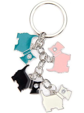 Scottish Dog Charm Keyring