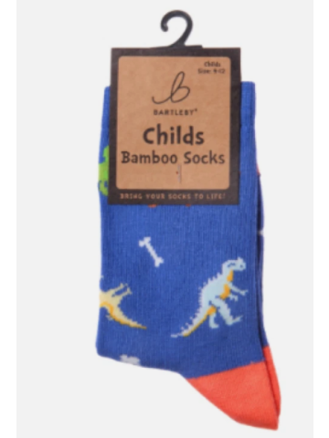 Childs Funky Bamboo Socks - Little Dinos - Assorted Sizes