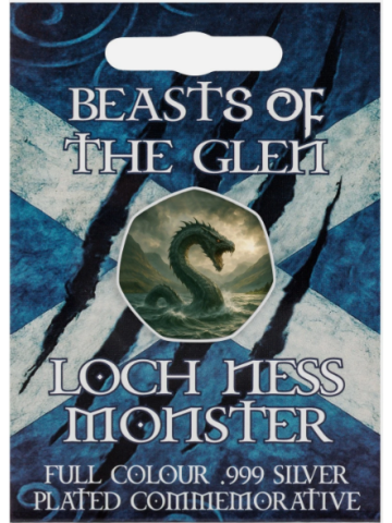 BEASTS OF THE GLEN - LOCH NESS MONSTER Full Colour Silver Commemorative Coin