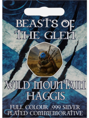 BEASTS OF THE GLEN - WILD MOUNTAIN HAGGIS Full Colour Silver Commemorative Coin