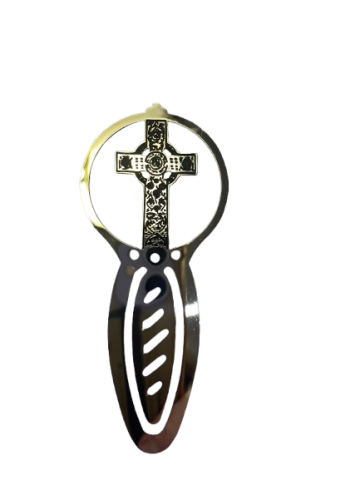 Celtic Cross Etched Bookmark