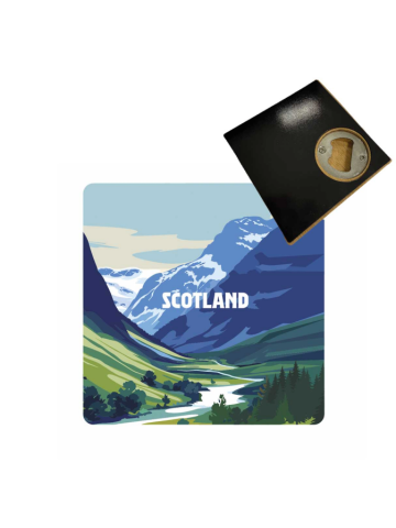 Big Country Scotland 3in1 Bottle Opener Coaster Magnet