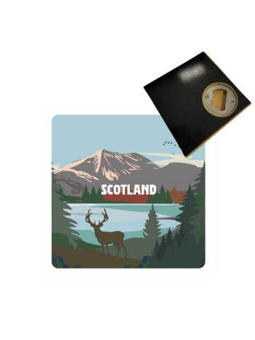 Big Country Scotland Stag 3in1 Bottle Opener Coaster Magnet