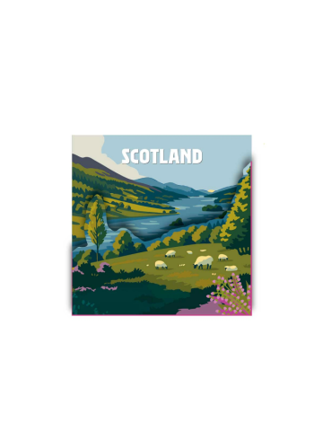 Big Country 3D Magnet - Scotland Sheep Landscape