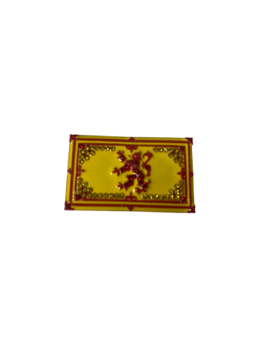 Scottish Lion Rampant Flag Diamante Magnet