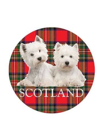 Westie Glass Magnet